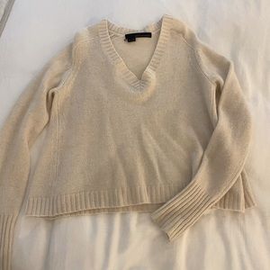 360 Cashmere: Crop beige sweater